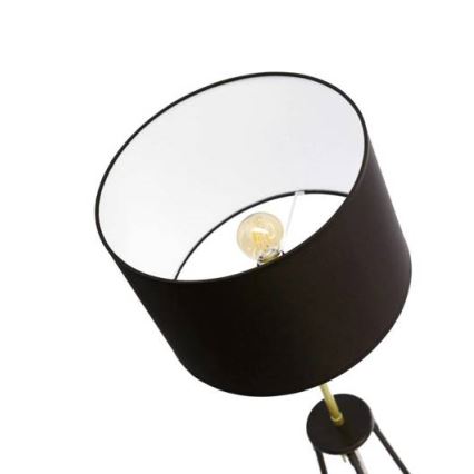 Staande lamp TEGOLA 1xE27/60W/230V zwart/gouden
