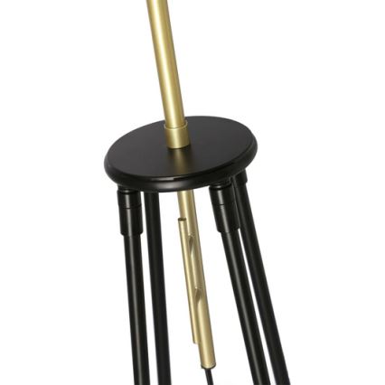 Staande lamp TEGOLA 1xE27/60W/230V zwart/gouden