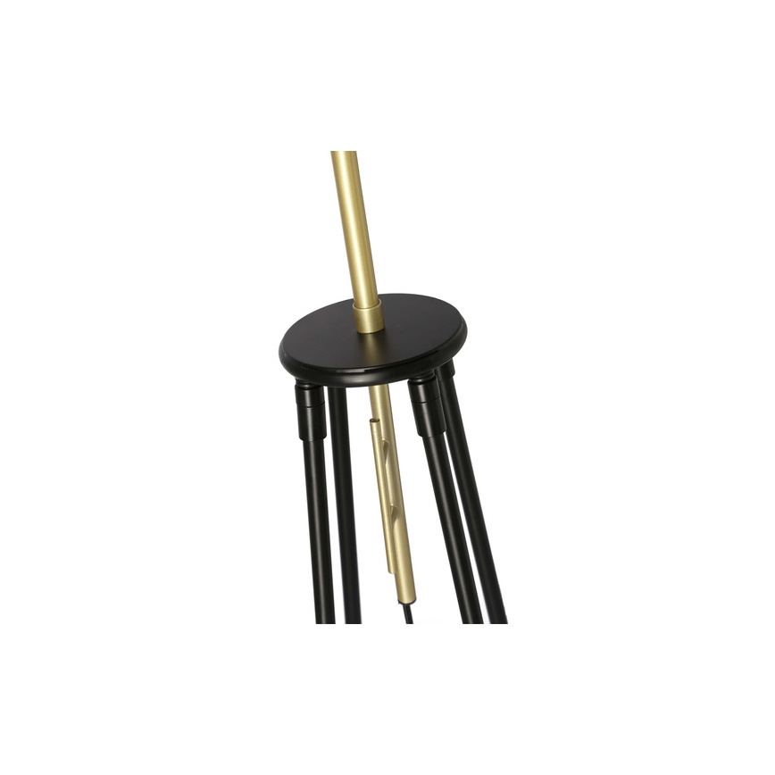 Staande lamp TEGOLA 1xE27/60W/230V zwart/gouden