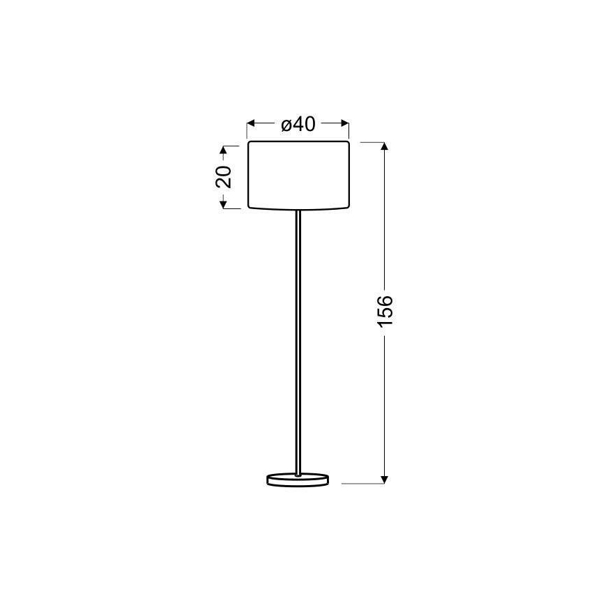 Staande lamp TIMBER 1xE27/60W/230V beige/mat chroom