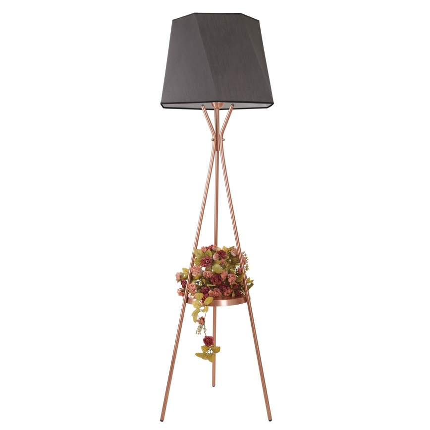 Staande Lamp VENEDIK 1xE27/60W/230V grijs/koper