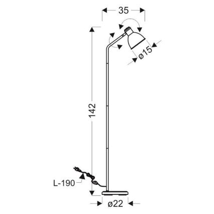 Staande lamp ZUMBA 1xE27/40W/230V wit/zwart