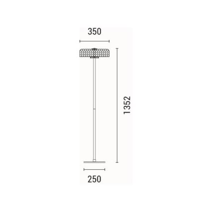 Staande LED Lamp LED/10W/230V 3000K glanzend chroom