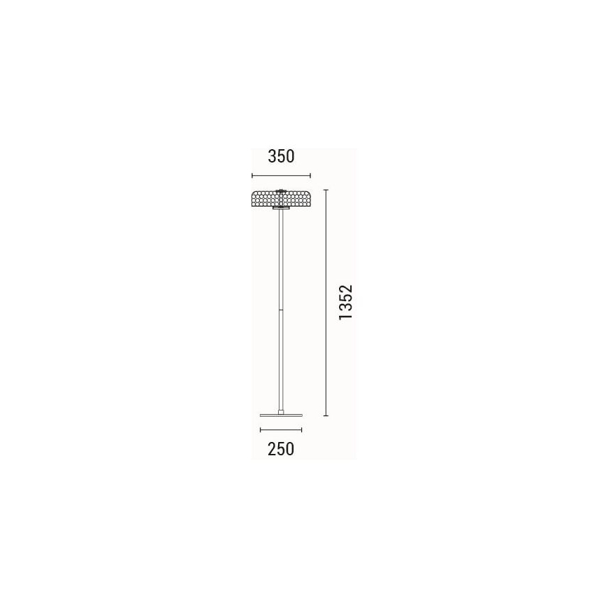 Staande LED Lamp LED/10W/230V 3000K glanzend chroom