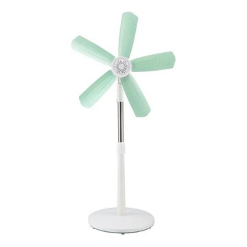Staande ventilator 15W/230V 100 cm wit/groen