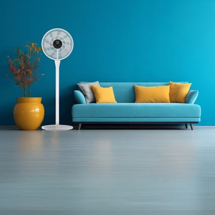 Staande ventilator 25 W/230 V, Ø 40 cm, wit + afstandsbediening