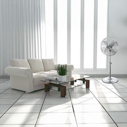 Staande ventilator 50 W/230 V, Ø 40 cm, RVS