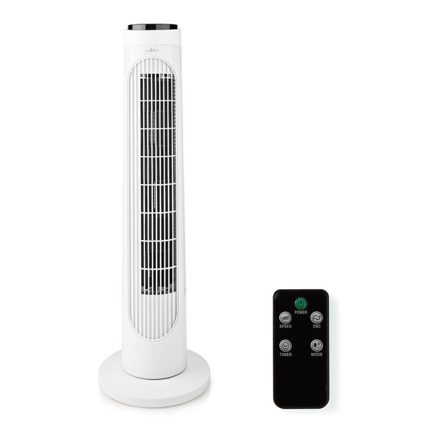 Staande ventilator 50W/230V wit + afstandsbediening