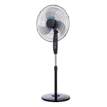 Staande ventilator 65 W/230 V, hoogte 145 cm, zwart – inclusief afstandsbediening