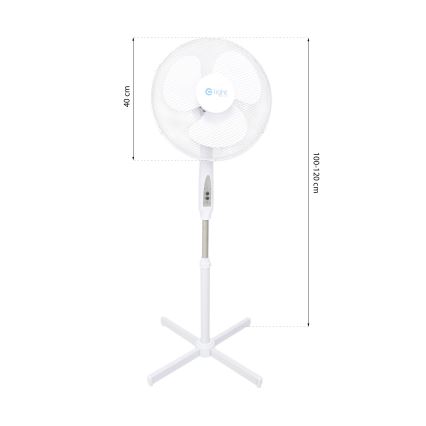 Staande ventilator met afstandsbediening STANDING 128 cm 40W