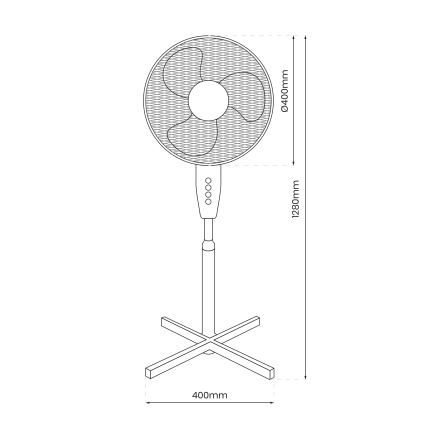 Staande ventilator STANDING, Ø 40 cm, 45 W