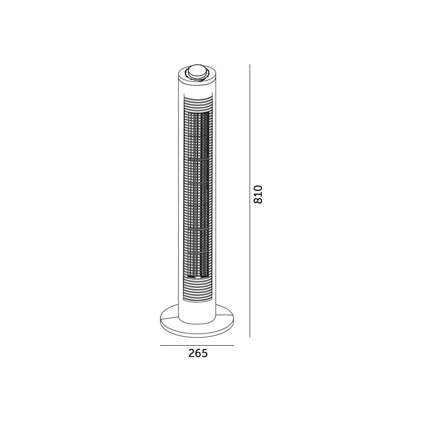 Staande ventilator VENLO 45W/230V 81 cm zwart