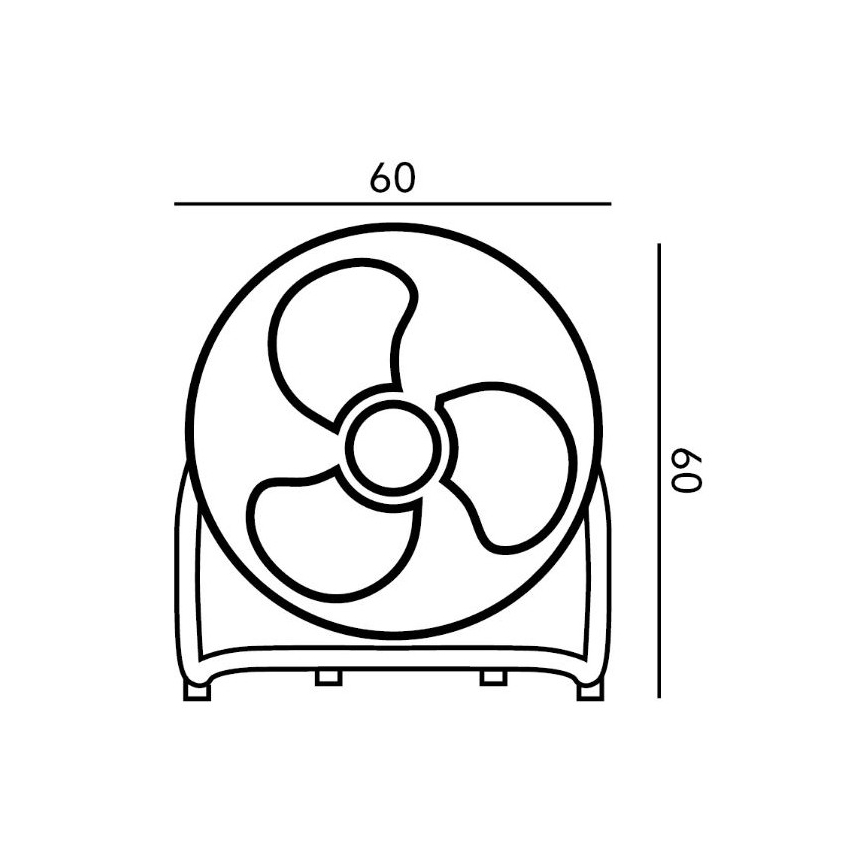 Staande Ventilator VIENTO 100W/230V glanzend chroom