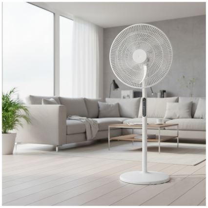 Staande ventilator VIENTO-R 40W/230V wit + afstandsbediening