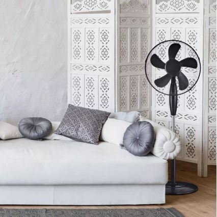 Staande ventilator Ø 43 cm, 55 W/230 V, zwart