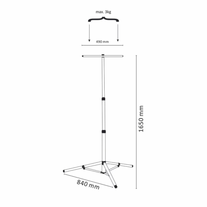Standaard voor schijnwerper 165 cm