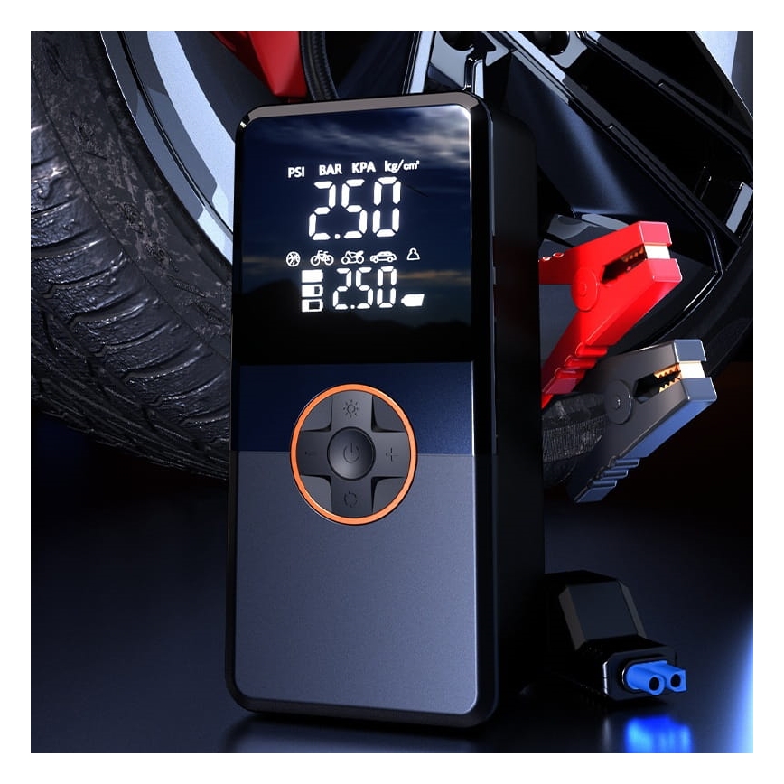 Startbooster met compressor 8000 mAh