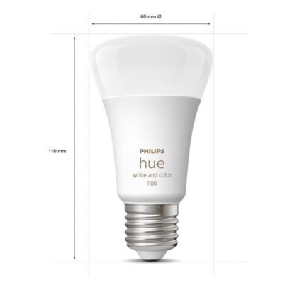 Startpakket Philips Hue WHITE AND COLOR AMBIANCE 2xE27/9W/230V 2000-6500K + Hue Bridge
