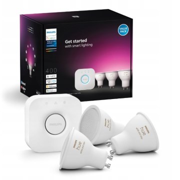 Starterset Philips Hue WHITE AND COLOR AMBIANCE 3xGU10/4,2W/230V 2200-6500K + Hue Bridge