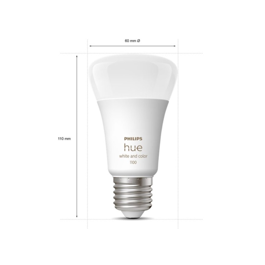 Basisset Philips Hue WHITE AND COLOR AMBIANCE 3xE27/9W 2000-6500K + Hue Bridge en dimmerschakelaar