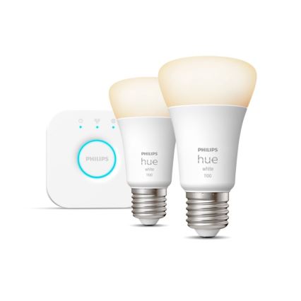 Startset Philips Hue WHITE 2xE27/9,5W 2700K + Hue bridge