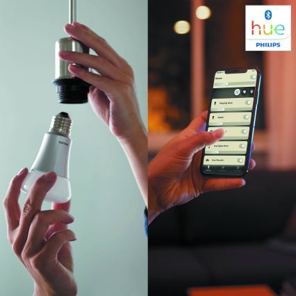 Philips Hue White Ambiance starterset 2x E27/8W/230V + Hue Bridge en dimmer switch