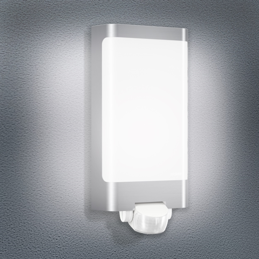 STEINEL 010461 - LED Buitenlamp met sensor L240LED LED/7,5W RVS IP44