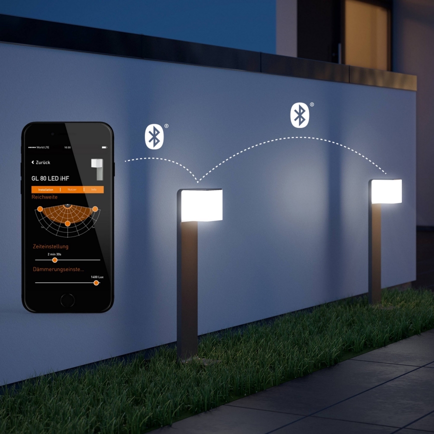 Steinel 055479 - LED Buitenlamp met een sensor CUBO LED/9,5W/230V IP44 antraciet