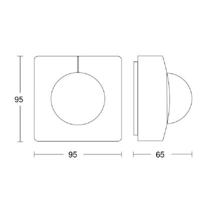 Steinel 057275 - Bewegingssensor IS 345 DALI-2 IPD IP54 vierkant wit