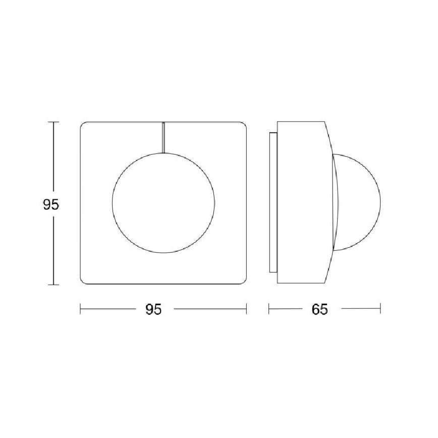 Steinel 057275 - Bewegingssensor IS 345 DALI-2 IPD IP54 vierkant wit