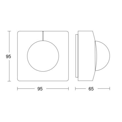 Steinel 058364 - Bewegingssensor IS 3360 MX Highbay V3 KNX IP54 vierkant wit