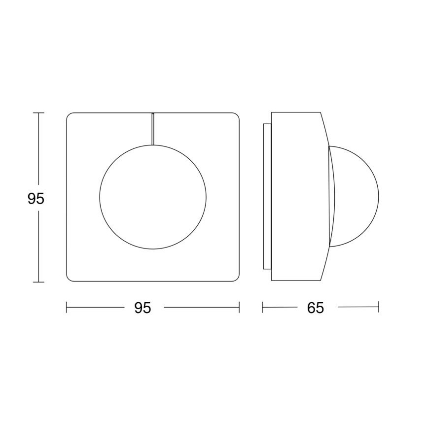 Steinel 058364 - Bewegingssensor IS 3360 MX Highbay V3 KNX IP54 vierkant wit