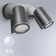 STEINEL 058654 - LED Lamp met sensor voor buiten SPOT DUO 2xGU10/7,5W/230V IP44