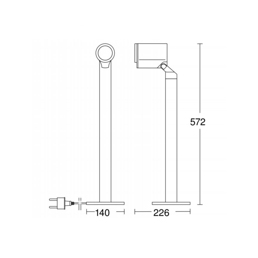 STEINEL 058661 - LED Lamp met sensor voor buiten SPOT WAY 1xGU10/7W/230V IP44
