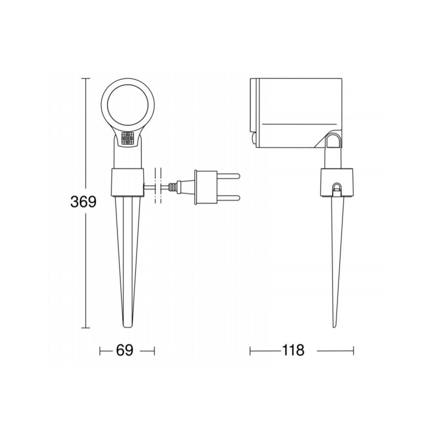 STEINEL 058685 – LED Lamp met sensor voor buiten SPOT GARDEN 1×GU10/7W/230V IP44