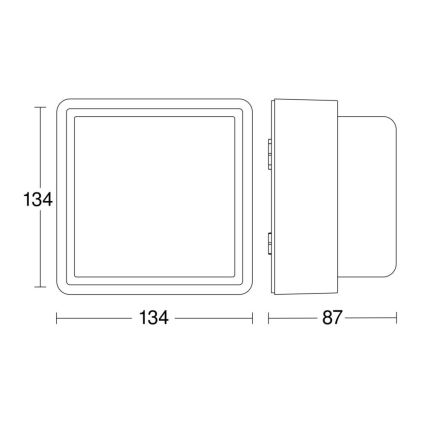 Steinel 078645- LED Wandlamp voor buiten met sensor L 845 SC 9W/230V 3000K IP44 antraciet