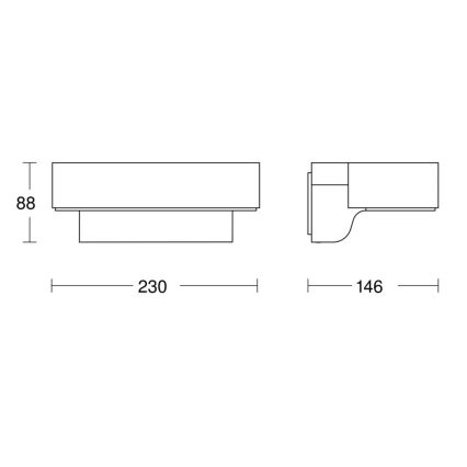 Steinel 079291- LED Wand Lamp voor Buiten L800C LED/7,5W/230V IP44 antraciet