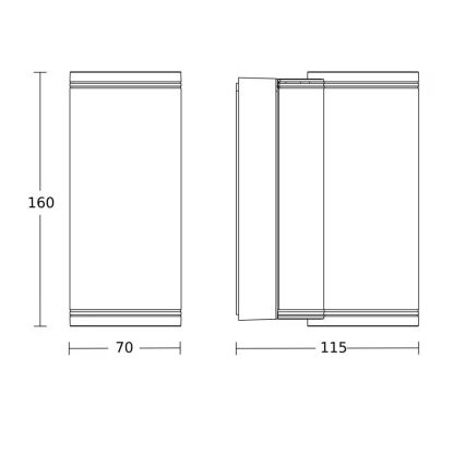 Steinel 087746 - LED buitenwandlamp 2xGU10/14,5W/230V L 940 C IP44