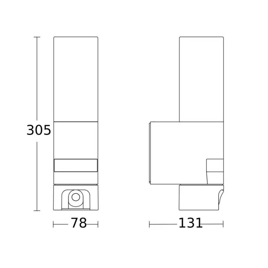 Steinel 092597 - LED Buitenlamp met sensor en camera L 620 LED/13,5W/230V IP44