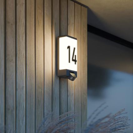 Steinel 094263 - Huisnummerverlichting met bewegingssensor 1xE27/15W/230V L 14 S IP44