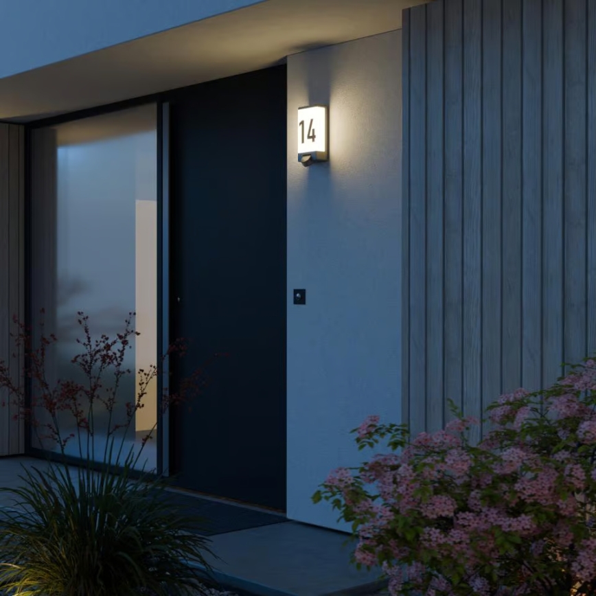 Steinel 094263 - Huisnummerverlichting met bewegingssensor 1xE27/15W/230V L 14 S IP44