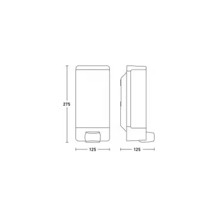 Steinel 094263 - Huisnummerverlichting met bewegingssensor 1xE27/15W/230V L 14 S IP44
