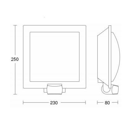 Steinel 566814 - Wandlamp met sensor voor buiten 1xE27/60W/240V L 20 S IP44