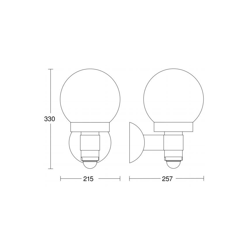 Steinel 657413 - Wandlamp voor buiten met bewegingssensor L 115 S 1xE27/60W/230V IP44