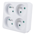 Stekkerdoos 4x 10A wit