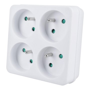 Stekkerdoos 4x 10A wit