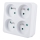 Stekkerdoos 4x 10A wit