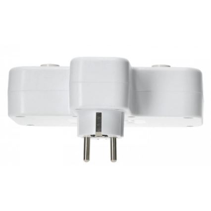Stekkerdoos met schakelaar en LED-verlichting LINEA PRO 2Z + 3xUSB A/C SCHUKO 4000K wit