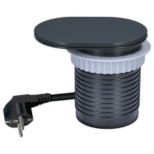 Stekkerdoos voor tafelblad 1x230V + USB-A + USB-C zwart