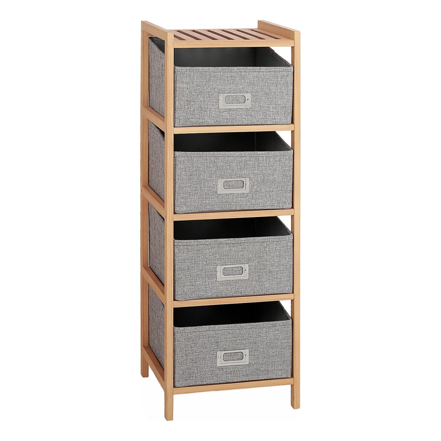Stellingkast met dozen REG 83x28 cm beige